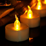 LED Electronic Candle 12 Pack Remote Control Flashing Yellow light-pointed