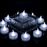 LED Electronic Candle 12 Pack Remote Control 2-key remote control Cold white light-pointed