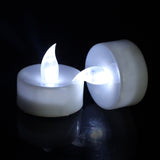 LED Electronic Candle 12 Pack Remote Control 2-key remote control Cold white sanding head