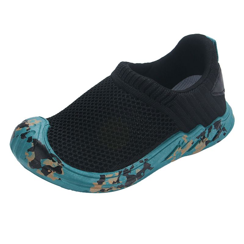 Kids Breathable Fly Woven Running Shoes Black 26 yards inside length 16.5CM