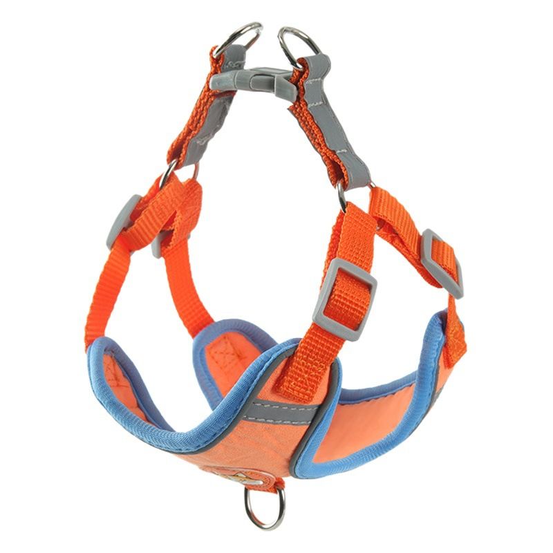 Reflective Leather Dog Cat Chest Strap Harness Dry Poly Brown L suggestion (7.00 kg-10.00 kg