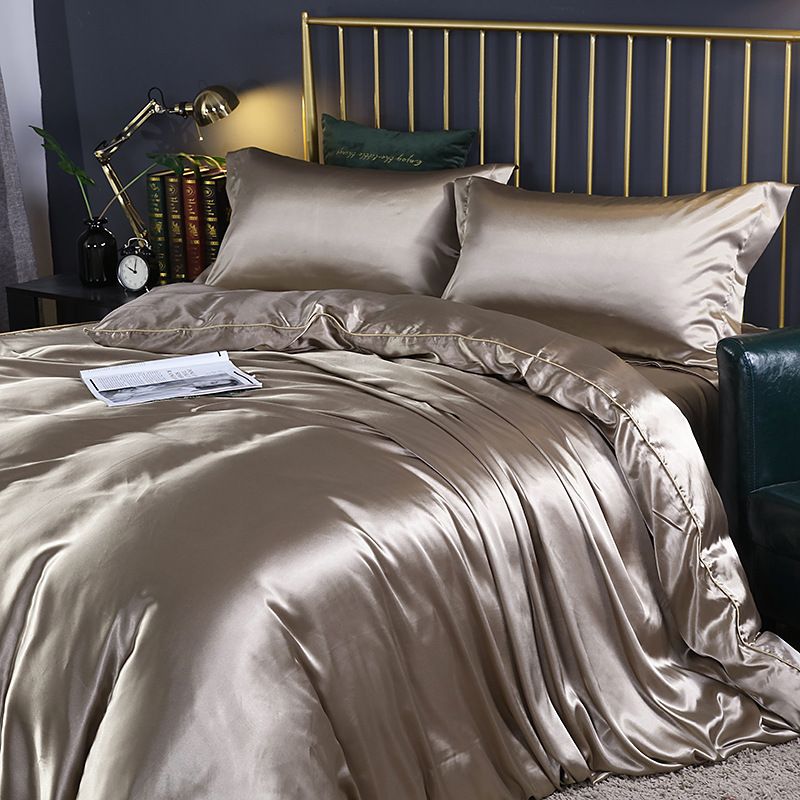 Shurui Silk Four Piece Set 150x200cm 1.2 meters bed sheets four-piece set [quilt cover 150x 200cm]