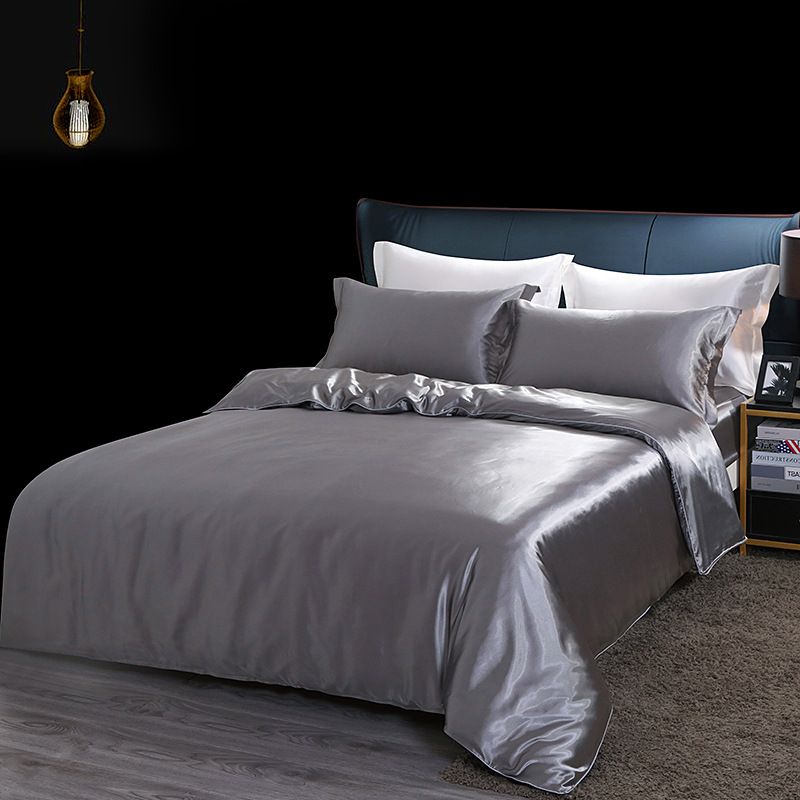 Shurui Silk Four Piece Set 150x200cm 2.0 meters bed sheets [quilt cover 220x 240cm]