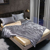 Shurui Silk Four Piece Set 150x200cm 1.5 m bed hat [quilt cover 200x 230cm]