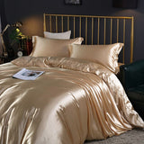 Shurui Silk Four Piece Set 150x200cm 1.5 meters bed sheets [quilt cover 200x 230cm]