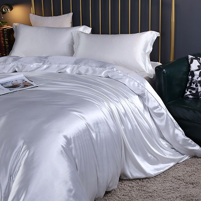 Shurui Silk Four Piece Set 150x200cm 1.2 m bed hat four-piece set [quilt cover 150x 200cm]
