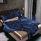 Shurui Silk Four Piece Set 150x200cm 1.2 meters bed sheets four-piece set [quilt cover 150x 200cm]