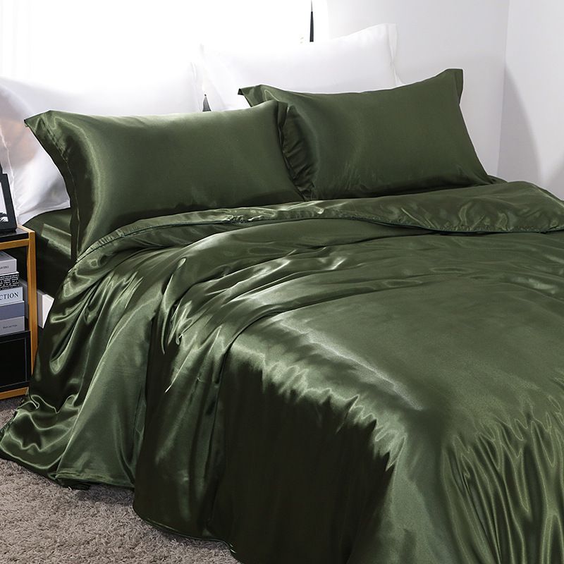 Shurui Silk Four Piece Set 150x200cm 1.5 meters bed sheets [quilt cover 200x 230cm]