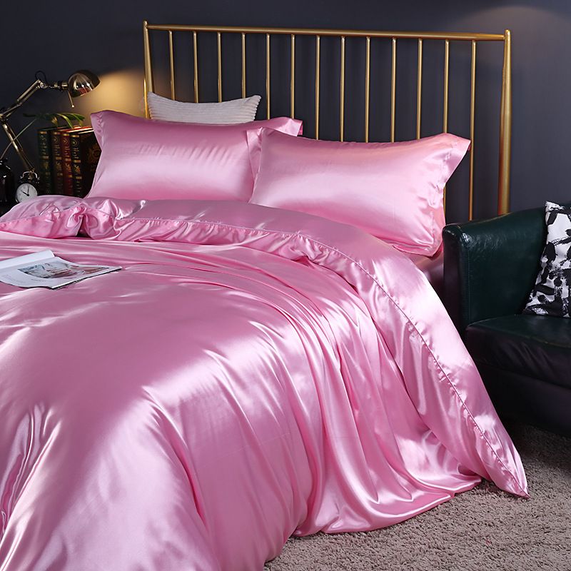Shurui Silk Four Piece Set 150x200cm 2.0 meters bed sheets [quilt cover 220x 240cm]