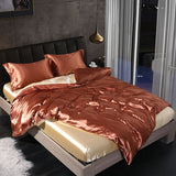 Shurui Silk Four Piece Set 150x200cm 1.5 m bed hat [quilt cover 200x 230cm]