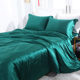 Shurui Silk Four Piece Set 150x200cm 1.5 meters bed sheets [quilt cover 200x 230cm]