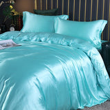 Shurui Silk Four Piece Set 150x200cm 1.8 m bed hat [quilt cover 200x 230cm]