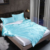 Shurui Silk Four Piece Set 150x200cm 1.8 m bed hat [quilt cover 220x 240cm]