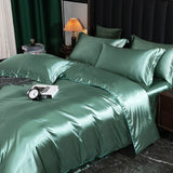 Shurui Silk Four Piece Set 150x200cm 1.8 m bed hat [quilt cover 200x 230cm]