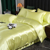 Shurui Silk Four Piece Set 150x200cm 2.0 meters bed sheets [quilt cover 220x 240cm]