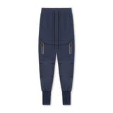 Men Polyester Jogger Pants Spring Autumn Navy XXL