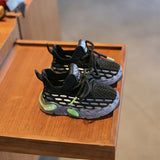 Baby Toddler Sneakers Mesh Knitted Soft Sole Black (summer single net) 23 yards inside length 15cm