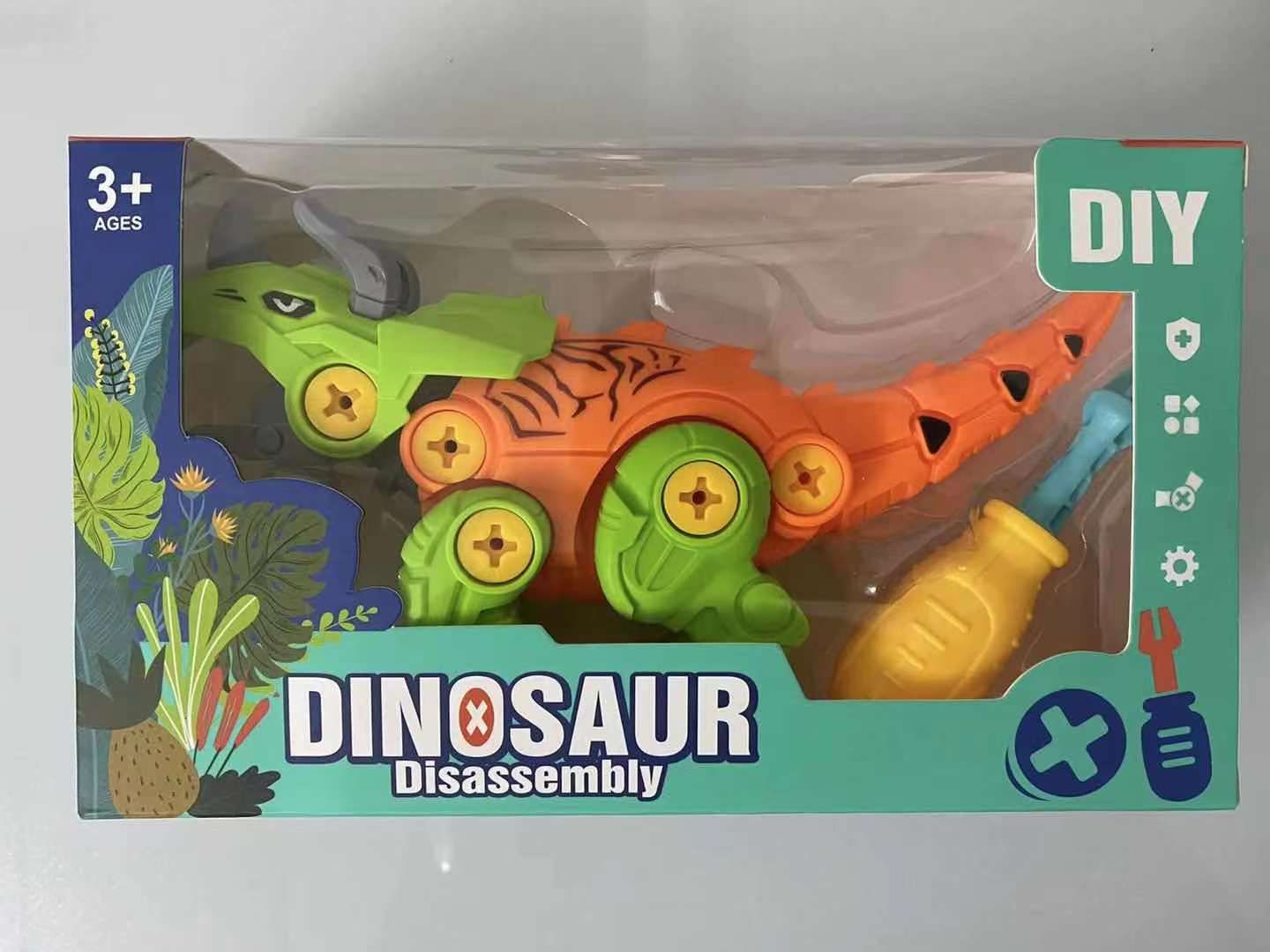 Dinosaur Building Blocks Educational Toy Triceratops Window Boxed