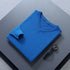 Men V Neck Pullover Knitwear Loose Long Sleeve SEA BLUE