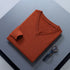 Men V Neck Pullover Knitwear Loose Long Sleeve Caramel