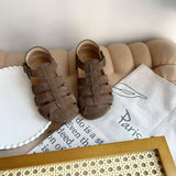 Kwai Kids Leather Shoes Boys Girls Coffee 21