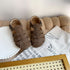 Kwai Kids Leather Shoes Boys Girls Coffee 30