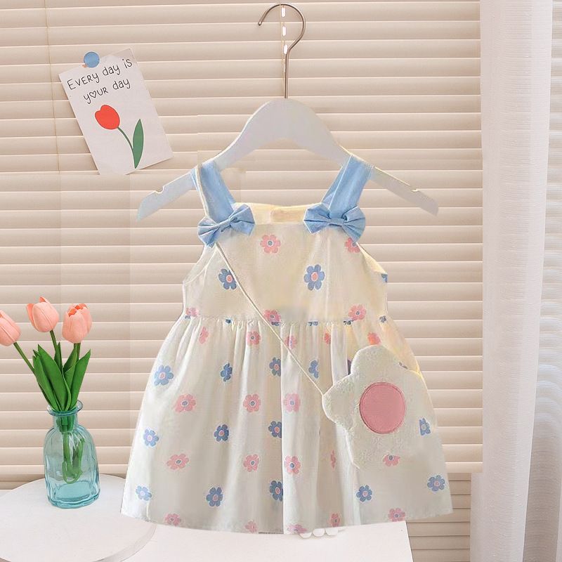 Girls Cotton Princess Dress Floral Summer BDKL Lotus Pink 100cm-XL