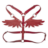 Leather Angel Wings Strap Belt Women Adjustable Pink