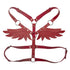 Leather Angel Wings Strap Belt Women Adjustable Pink