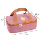 Insulation Lunch Bag Senyi Xin Oxford Cloth T2023 Pink Large with Hand Screw