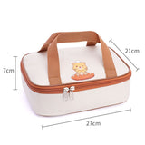 Insulation Lunch Bag Senyi Xin Oxford Cloth T2023 Apricot Large with Screw