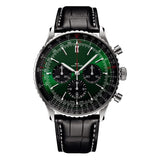 Men Quartz Watch Leather Strap Chronograph 43mm 15