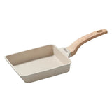 Mingjue Square Tamagoyaki Pan Non Stick Aluminum Elegant White-Tamazi frying pan.