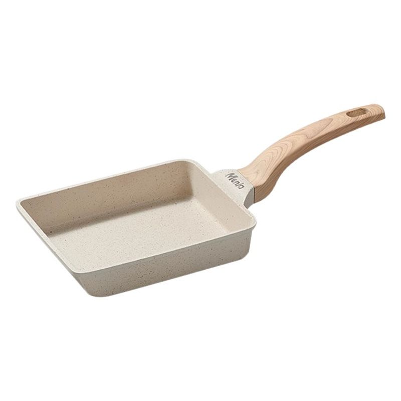 Mingjue Square Tamagoyaki Pan Non Stick Aluminum Elegant White-Tamazi frying pan.