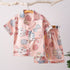 Beifujia Kids Ice Silk Cartoon Pajamas Set 2131-Ice Silk Pink Big Ears Rabbit 160cm