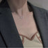 Necklace Women Alloy Bow Water Wave Chain Circle necklace