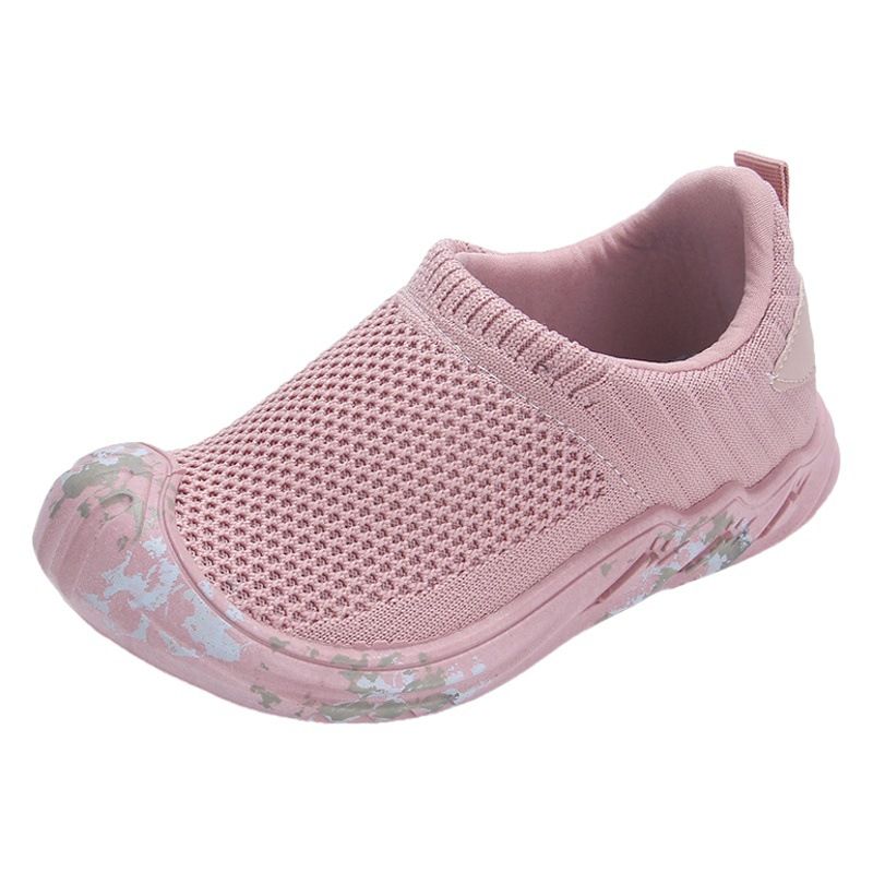 Kids Breathable Fly Woven Running Shoes single net pink 31 yards inside length 19CM