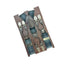 European Fan 6 Clip Men Suspenders Polyester Adjustable Plaid: black and gray