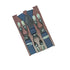 European Fan 6 Clip Men Suspenders Polyester Adjustable Twill: navy blue