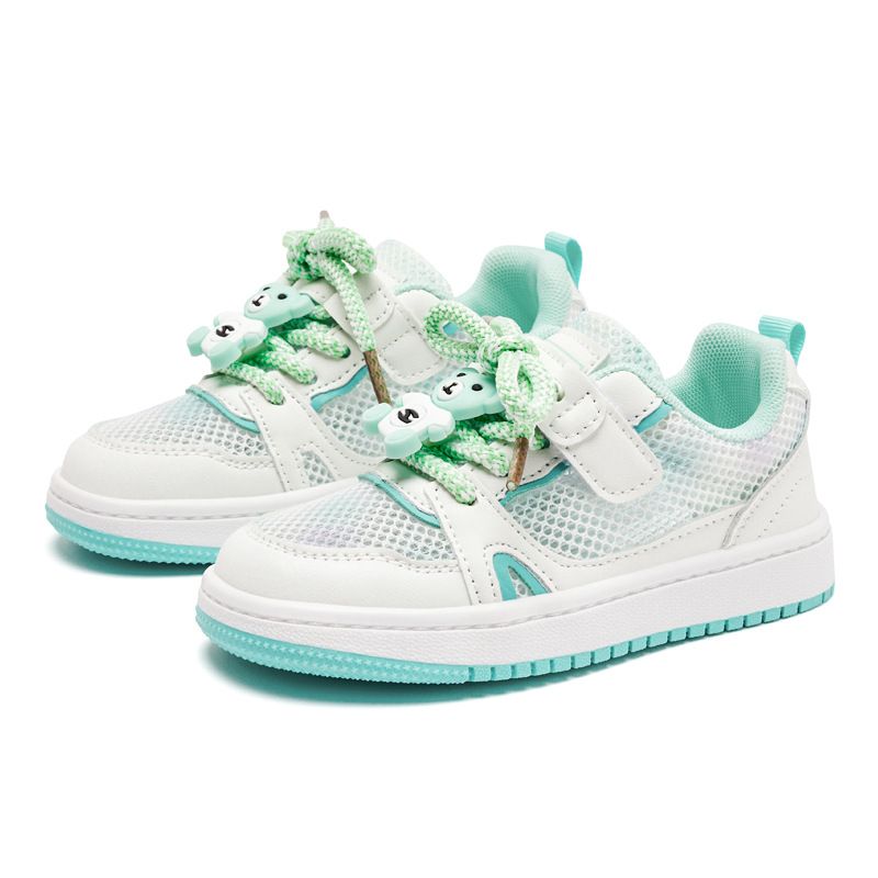 HOBIBEAR Kids Mesh Shoes Breathable Light Summer... GU7922 white green 36