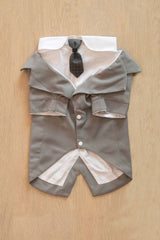 Pet Suit Dog Tuxedo Wedding little tail Polyester Light gray 4XL