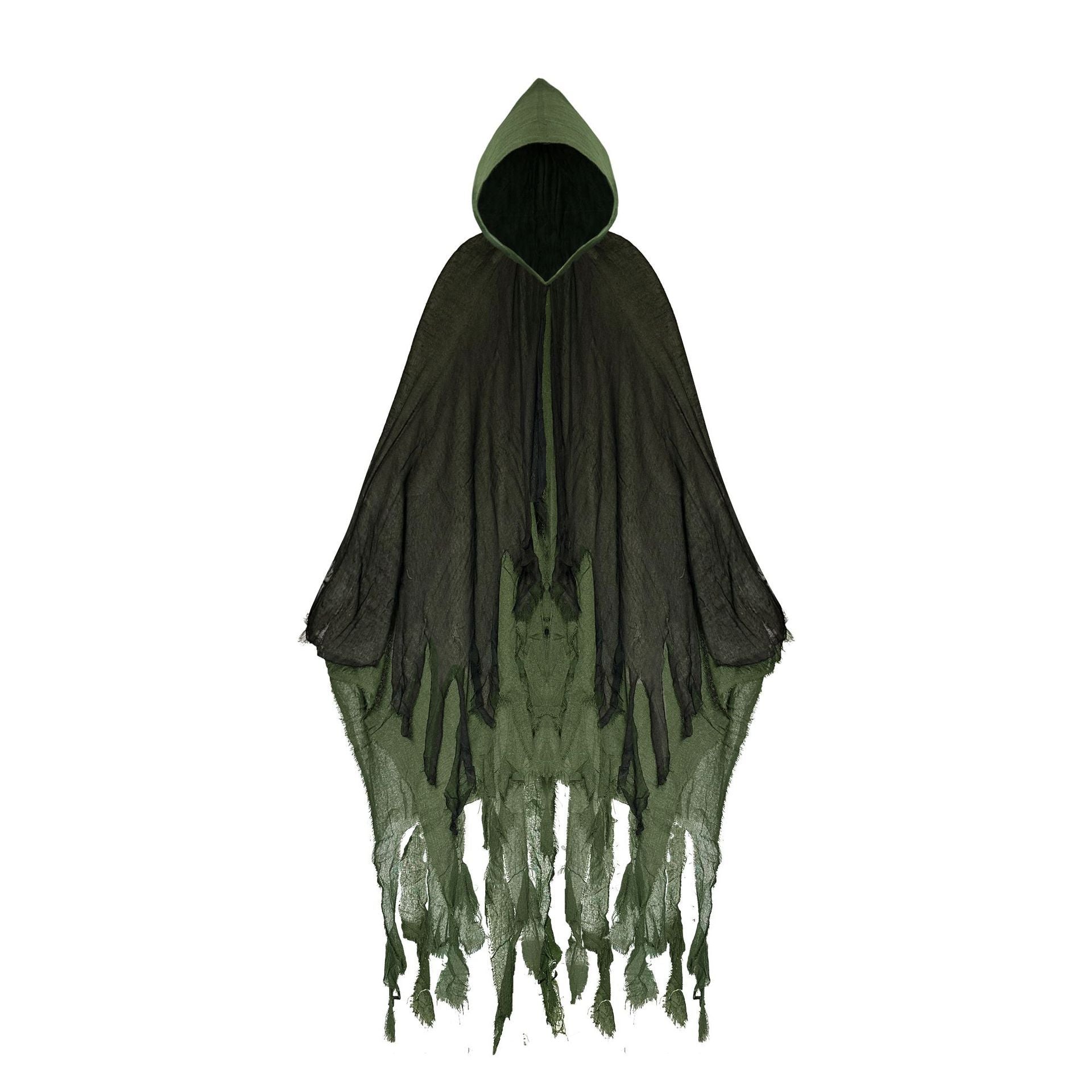 HSX Halloween Zombie Cloak Costume Props Dark green cloak Free size