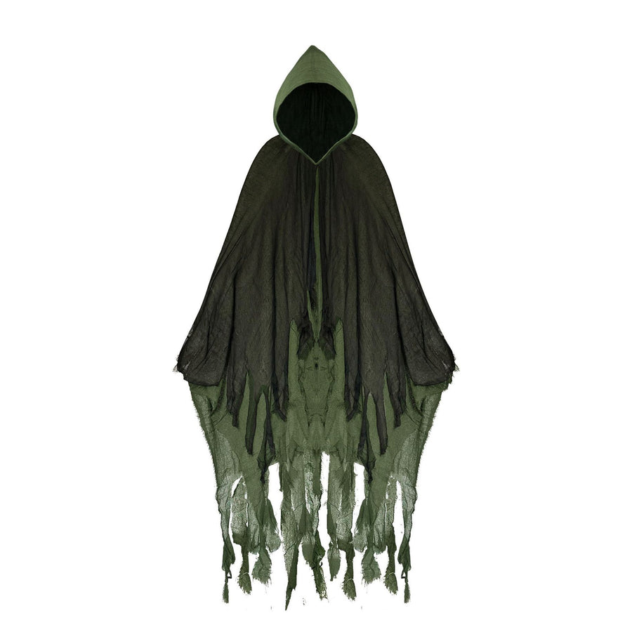 HSX Halloween Zombie Cloak Costume Props Dark green cloak Free size