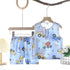 Tong Xinyuan Kids Cotton Silk Vest Set Shorts (Blue) Truck Cotton Vest Set 120cm