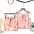 Tong Xinyuan Kids Cotton Silk Vest Set Shorts (Pink) Watermelon Cotton Vest Set 120cm