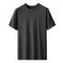 Kang Gongfang Men Modal T-Shirt Crewneck Short Sleeve Round neck-Black 2XL (141kg ~ 160kg)
