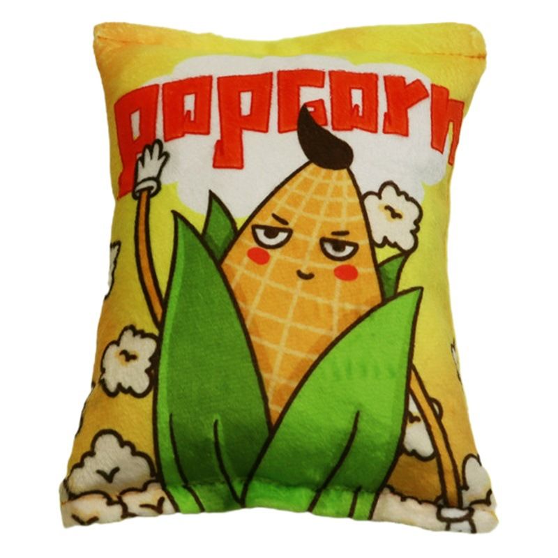 Plush Squeaky Pet Toy Potato Chips Jinda Toys Yellow cheese flavor potato chips