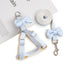 Nylon Houndstooth Dog Leash Cat Harness Blue 1.0cm 1.0cm recommend 1.50 kg-3.50 kg
