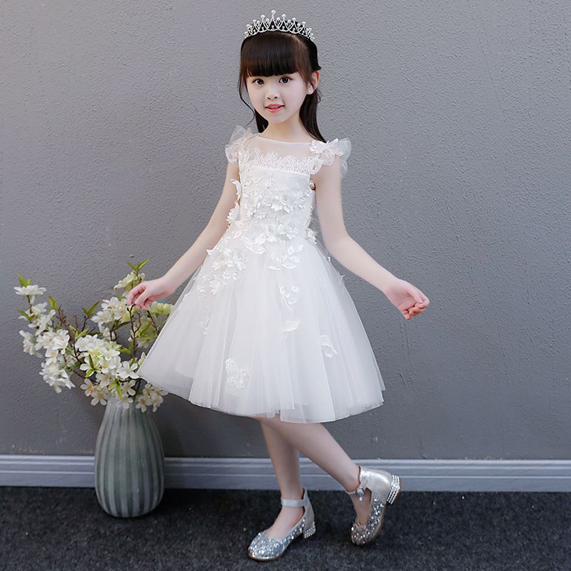 Girls Princess Dress Di Yi Tong White Summer Mesh 8992 White 120cm