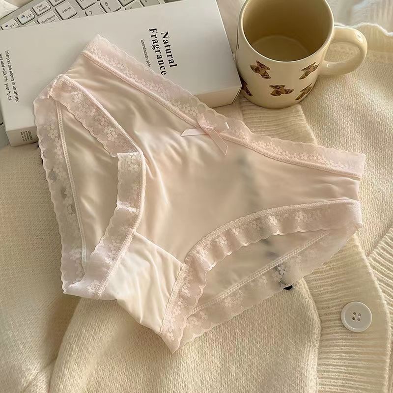 Duoxi Yan Ice Silk Women Mid Waist Underwear Sakura Powder L Size: L; Recommended weight (kg): 54 - 61; Waist (cm): 70 - 76; Hip (cm): 90 - 94; Suitable fit: slightly full build